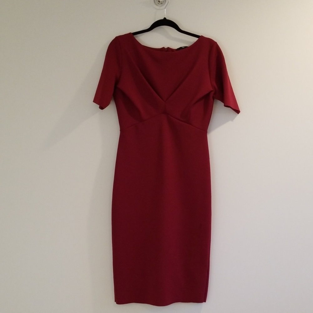Burgundy midi dress